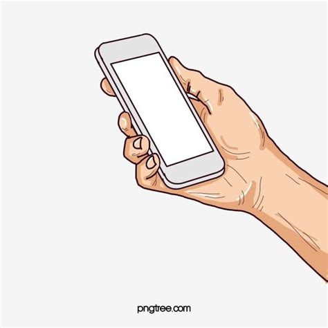 Hands Holding Phone Hd Transparent, The Hand Holding A Cell Phone, Cell ...