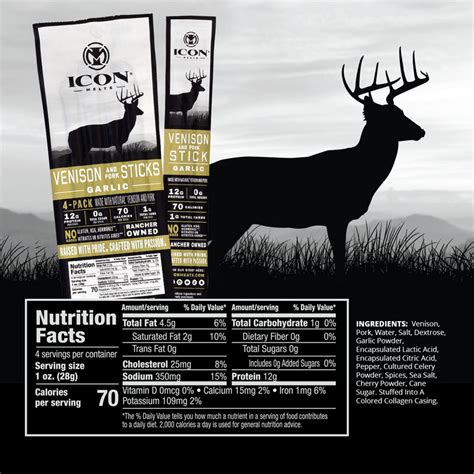 Deer Venison Sticks - ICON Meats