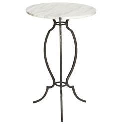 Porter House Hollywood White Marble Zinc Urn Side Table | Kathy Kuo Home | Ornate side table ...