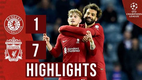 HIGHLIGHTS: Rangers 1-7 Liverpool | Salah hat-trick as Reds comeback to hit SEVEN! - YouTube