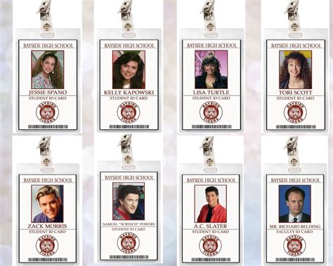 Saved by the Bell Bayside High Student ID Badge Card Name Tag Halloween Costume Cosplay Prop ...