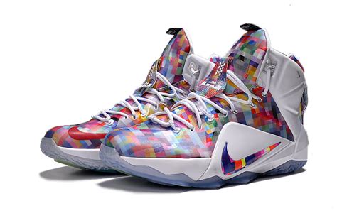 Nike Lebron James 12 Rainbow White Colorful Shoes [NLJ1201] - $270.00 ...