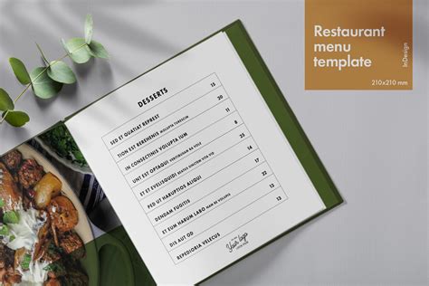 Square Restaurant Menu Template | Creative Market