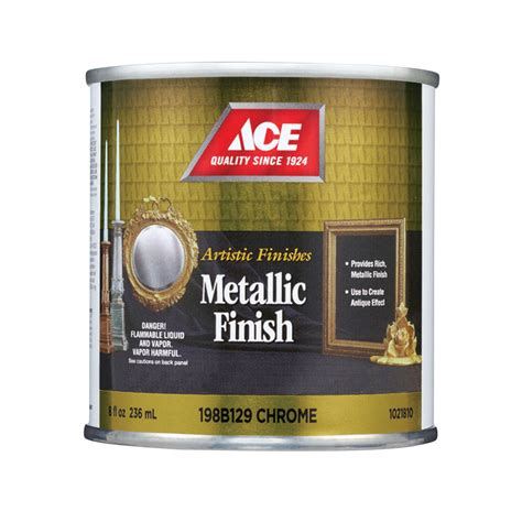 Ace Artistic Finishes Metallic Chrome Solvent-based Paint Interior 660 g/L 1/2 pt. - Ace Hardware