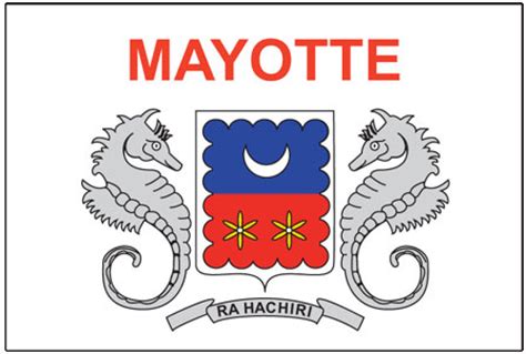 National flag of Mayotte. History of the Mayotte flag. National Anthem ...