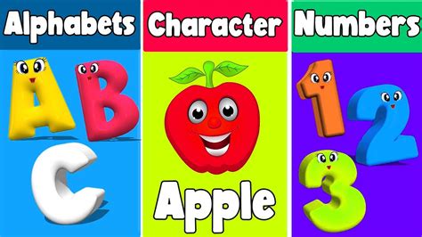 ABC and 123 Learning Videos Toddlers + Rhymes & Kids Song | Learning ...