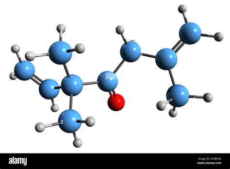 3D image of Artemisia ketone skeletal formula - molecular chemical ...