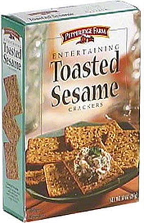 Pepperidge Farm Entertaining Crackers Toasted Sesame 10.0 oz Nutrition ...