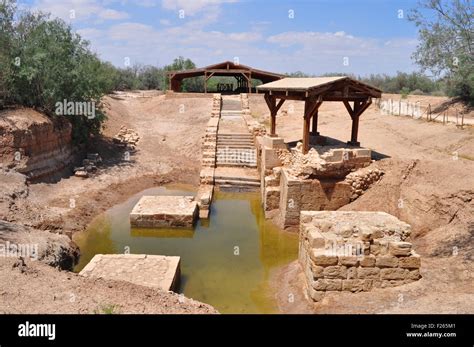 The baptism site in Bethany, beyond the Jordan river where Jesus Christ ...