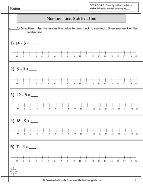 Number Line Addition And Subtraction