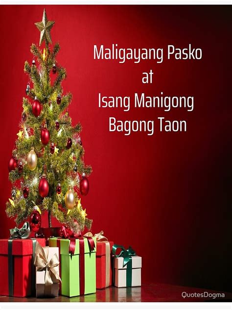 "Maligayang Pasko at Isang Manigong Bagong Taon" Poster for Sale by QuotesDogma | Redbubble