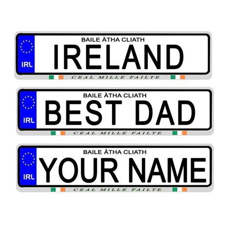 Buy Customise Your Own Ireland Reg Plate | Carrolls Irish Gifts