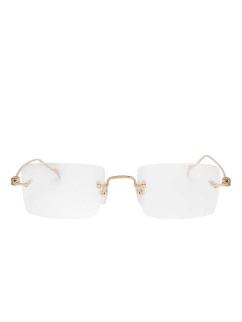 Cartier Eyewear rectangle-frame Rimless Glasses - Farfetch