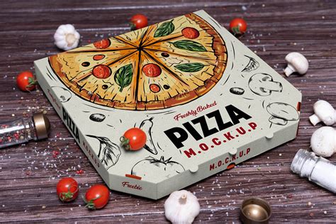 Free Pizza Box Mockup PSD - Designbolts