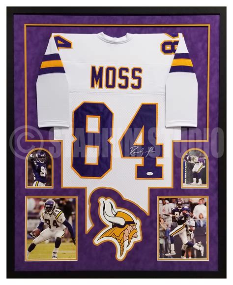 Randy Moss Autographed Framed Vikings White Jersey - The Stadium Studio