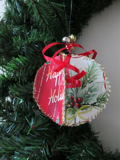 DIY Christmas Craft Ornaments From Recycled Greeting Cards - Holidappy