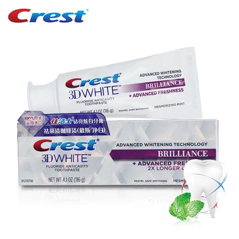 Crest 3D White Brilliance Advanced Whitening Toothpaste Teeth Whitening ...