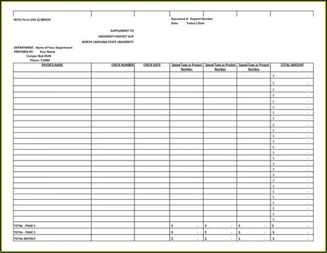 Quickbooks Deposit Slip Template Excel - Template 1 : Resume Examples # ...