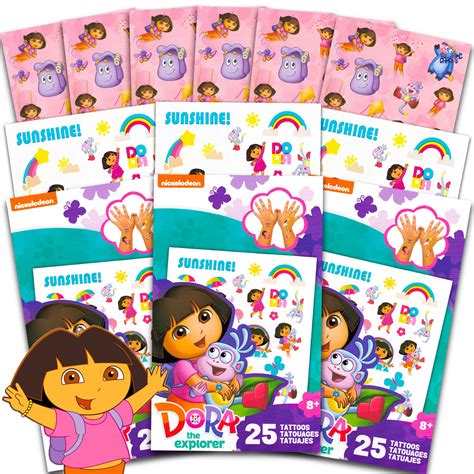 Buy Nick Shop Dora The Explorer Party Favors Bundle Pack ~ 150 Dora Stickers and 75 Dora ...