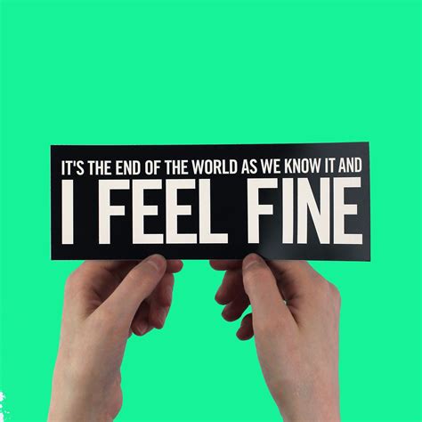 R.E.M. "It's The End Of The World" Lyric Sticker | End of the world, Rem lyrics, Feelings