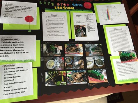 Finished soil erosion board- Let's Stop Soil Erosion! Grade 4 | Science fair projects, Cool ...