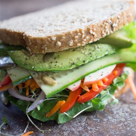 Vegan Veggie Sandwich: Vegetarian Sandwiches - The Kitchen Girl