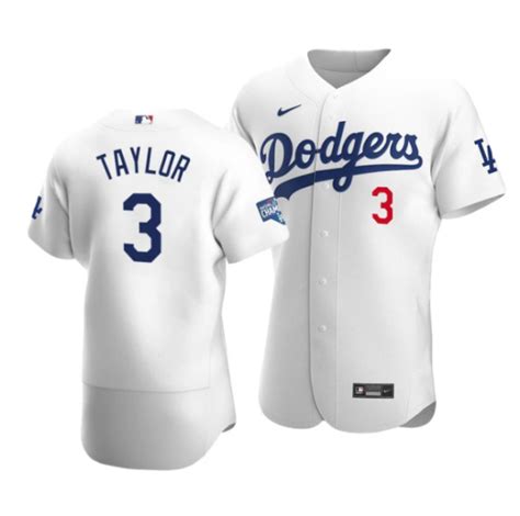 Los Angeles Dodgers Men’s Chris Taylor #3 Jersey Gray 2020 World Series ...