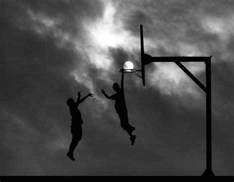 Slam Dunking the Sun Optical Illusion