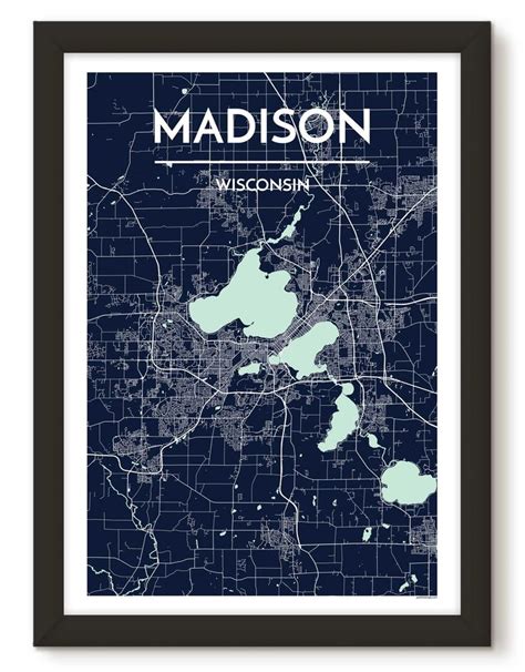 Madison City Map | City map, Personalized map art, City map art