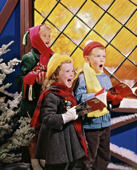 1980s Kids Singing Christmas Carols Photograph by Vintage Images - Fine ...