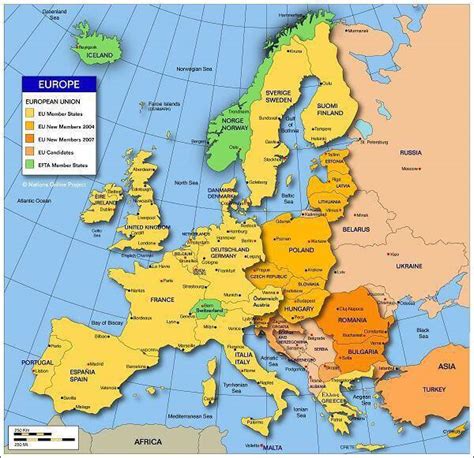 The map of EUROPE - Cyprus Highlights