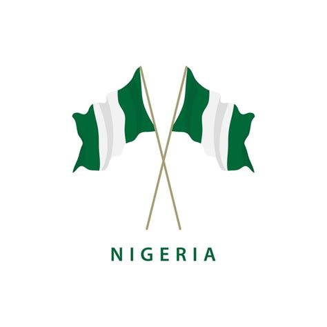 Nigeria Flag Vector PNG Images, Nigeria Flag Vector Template Design ...