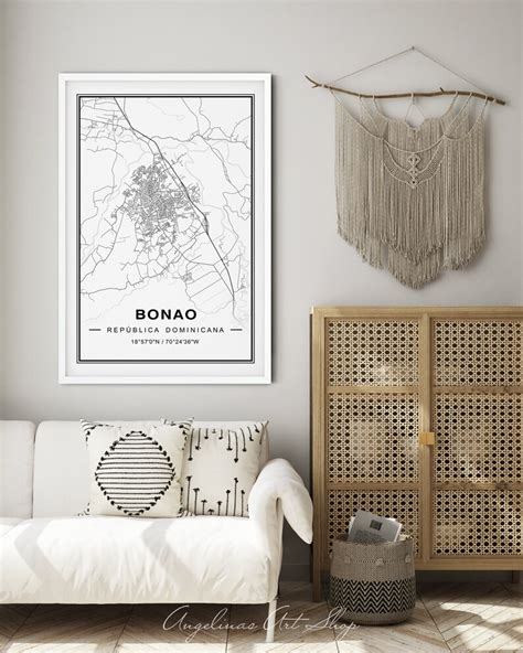 Bonao map Bonao Dominican Republic map | Etsy