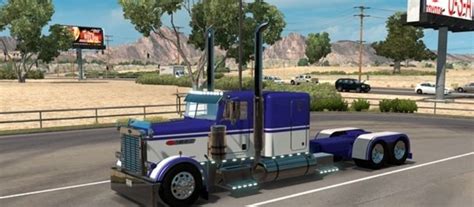 ats: Custom Peterbilt 389 Flat Top Sleeper blue v 1.0 Trucks Mod für American Truck Simulator