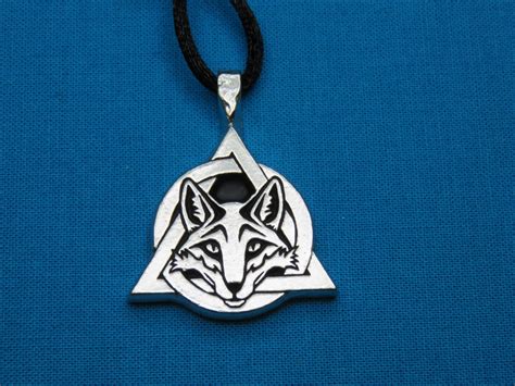 Tribal Fox Therian Symbol Otherkin Small Lead-Free Silver