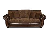 simmons sleeper sofa: Simmons Vintage Leather / Tobbaco Fabric Queen ...