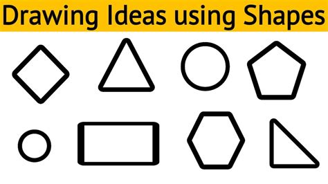 Easy drawing Ideas using Shapes | easy drawings - YouTube