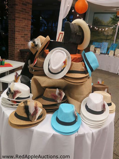 A Havana-themed school auction had these awesome fedoras for guests ...