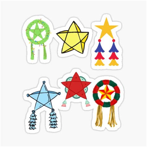 "Philippine Christmas Lanterns Sticker Pack" Sticker for Sale by ecdato | Redbubble