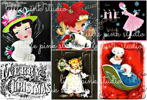 Gorgeous Christmas, printable collage sheet — The Little Pink Studio