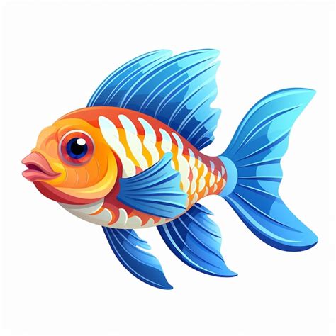 Premium Vector | Drawings of tropical fish best betta fish colors oranda white goldfish