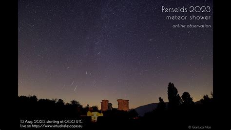 Perseid meteor shower 2023, online observation – 13 Aug. 2022 - YouTube