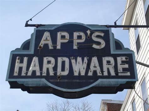 https://flic.kr/p/bjBo4B | Sadly Departed App's Hardware Store | Sign, no longer there--and ...