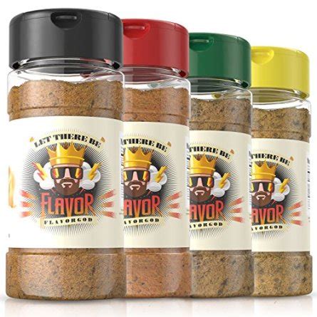 #1 Best-Selling 5oz. Flavor God Seasonings (4 Seasoning Combo Set, 4 ...