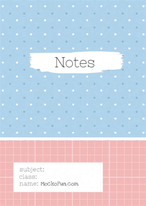 Notebook Cover Design - MockoFUN