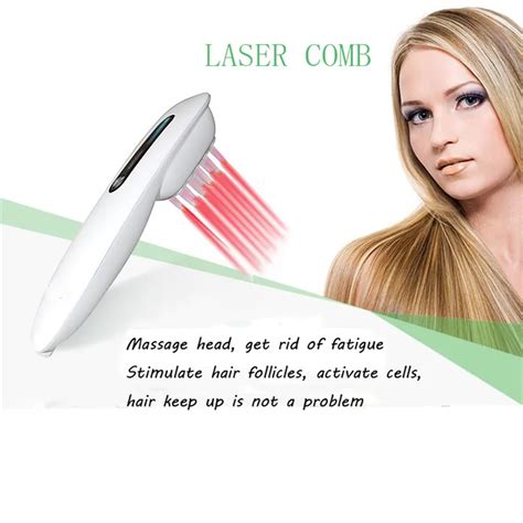 New Electric Laser Hair Growth Comb Hair Brush Laser Hair Loss Stop Regrow Therapy Comb Ozone ...