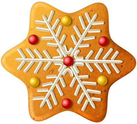 a cookie decorated with white icing and red balls is shown in the shape ...