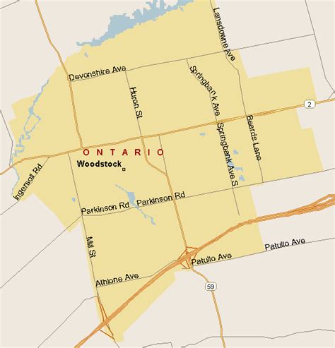 Woodstock Map (Region), Ontario - Listings Canada