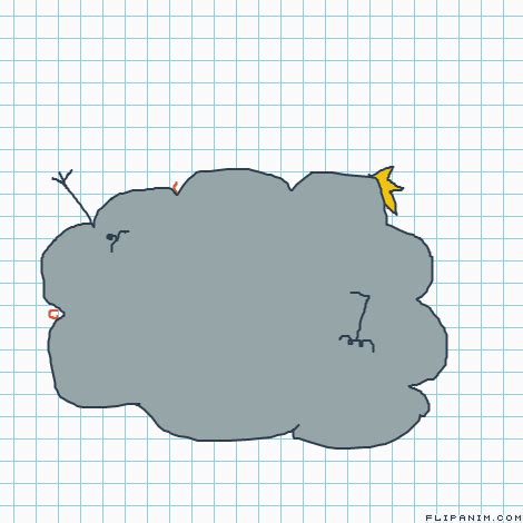 Cartoon Fight Cloud Gif