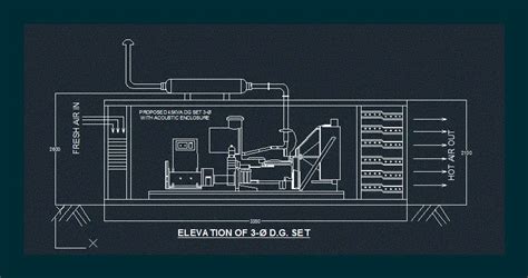 Diesel Generator In AutoCAD | CAD library